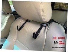 Headrest Hooks for Car - 2 Pack - Black Black Black Hook
