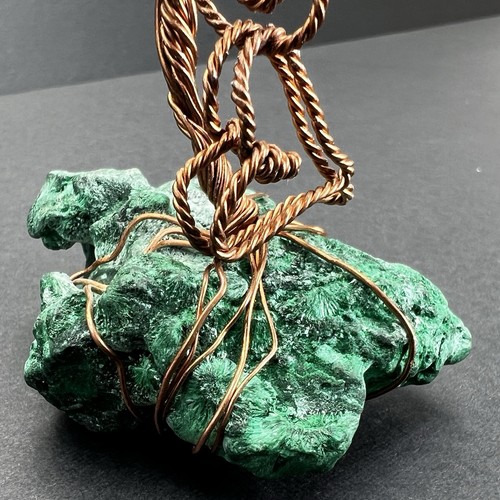 Malachite & Fluorite Columbine Twisted Copper Flower Artisan ~ Made in the USA - Picture 6 of 23