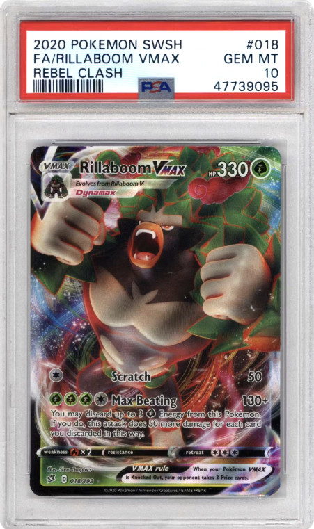 Rillaboom VMAX 018/192 Swsh02: Rebel Clash Holo