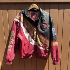 San Francisco 49ers Vintage Jeff Hamilton Leather Jacket, Size XL