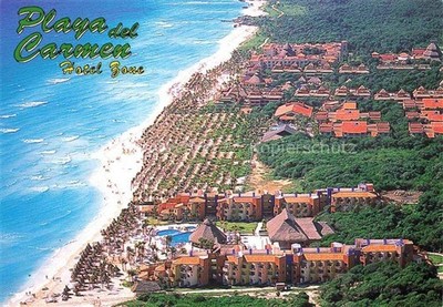 Playa Del Carmen Mexico Hotel Zone Fliegeraufnahme