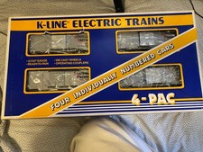 K-Line 4-Pac K6424A Silver Southern Pacific Boxcar Set Used With Box