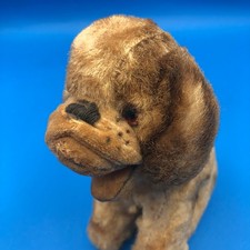 5" Vintage 1950s STEIFF Dog Open Mouth Cocker Spaniel Mohair No Tag Germany
