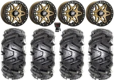 Sedona Split 6 Bdlk 14" Br Wheels 28" Moto MTC Tires Kawasaki Mule Pro FXT KRX