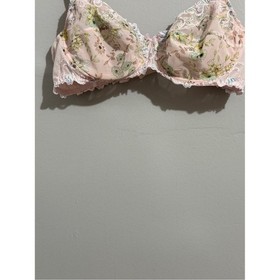 Lise Charmel 36D Pink Floral Embroidered Lace Sheer Underwire Bra French Luxury