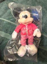 2026 Disney Parks Valentine  s Day Mickey Mouse Heart Plush NWT