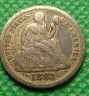 1883 Seated Liberty Dime Coin 1837-1891 #M27   Coin