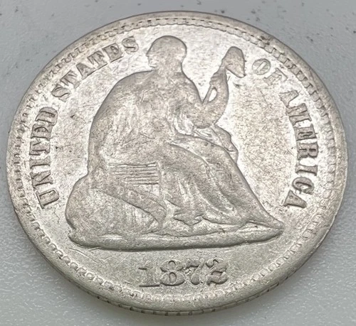 1872-P Seated Liberty Half Dime — photo from the most recent tracked eBay sale