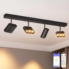 4 Light Heads Track Lighting Kit, Modern LED Track Lighting Fixtures Ceiling,...