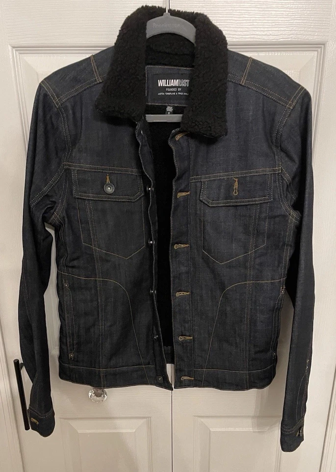 Chaqueta de mezclilla William Rast polar cruda para hombre - talla S Foto 4 de 4