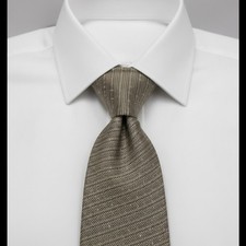 Valentino Necktie Mens Gold Silk Italy Luxury Designer Minimal Dress Preppy