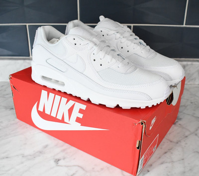 NEW Nike Air Max 90 White Wolf Grey CN8490-100 Mens Size 10.5