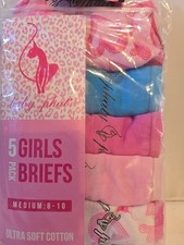 Baby Phat Girl  s Briefs 5 Pack Multicolored Cotton Medium 8-10 NEW