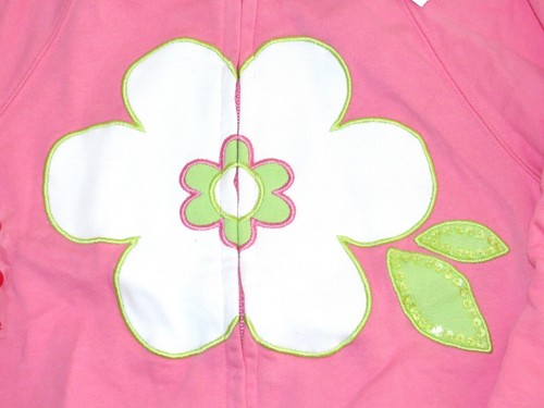 NWT Gymboree SPRING FUN Vintage Pink Daisy Flower Zip Up Cardigan Sweater 6 - Picture 3 of 3