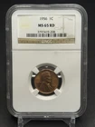 1956 - 1C NGC MS65 RD - Lincoln Cent ( Wheat Reverse )