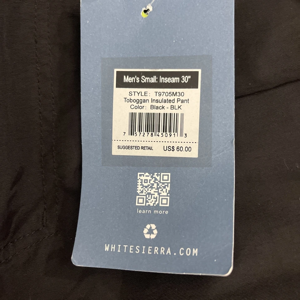 Calça de esqui preta masculina White Sierra NOVA tamanho pequeno - Imagem 3 de 4
