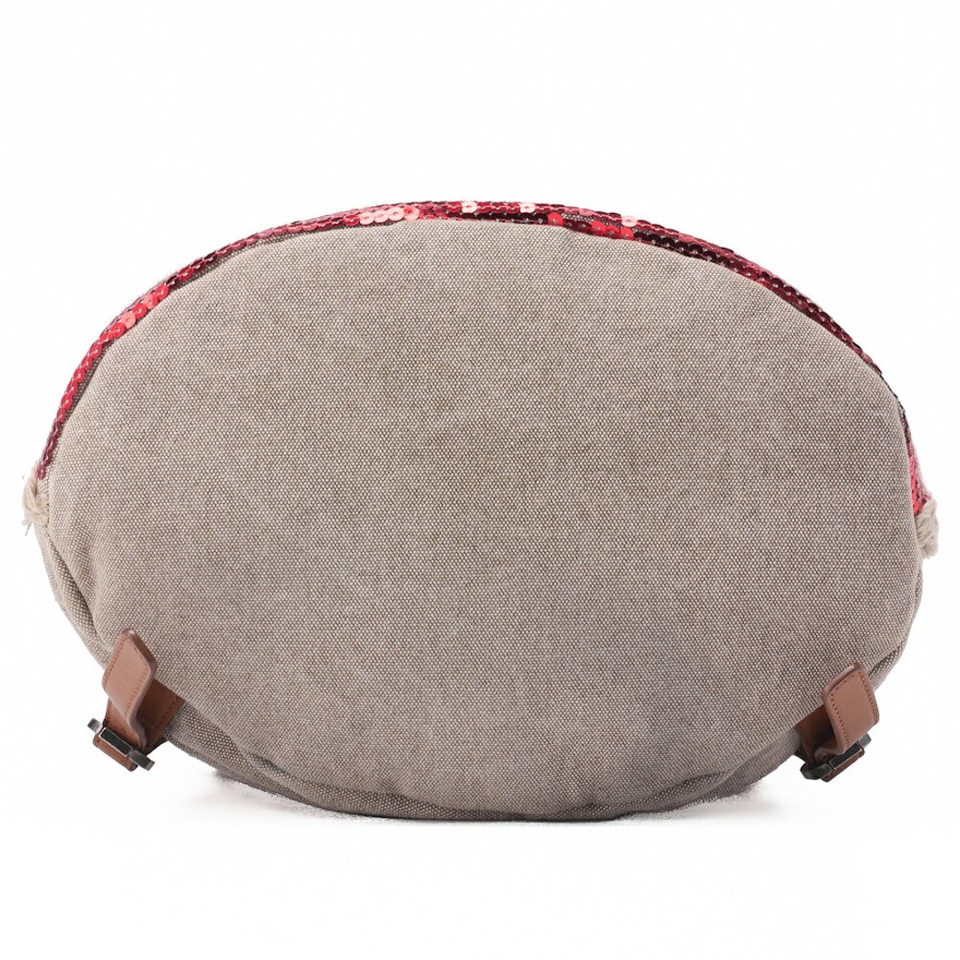 CHANEL Border Coco Charm Sequin Drawstring Backpa… - image 6