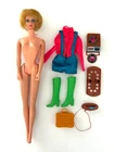 Vintage 1972 Talking Busy Barbie Blond Doll & Outfit Phone Record Player Tray