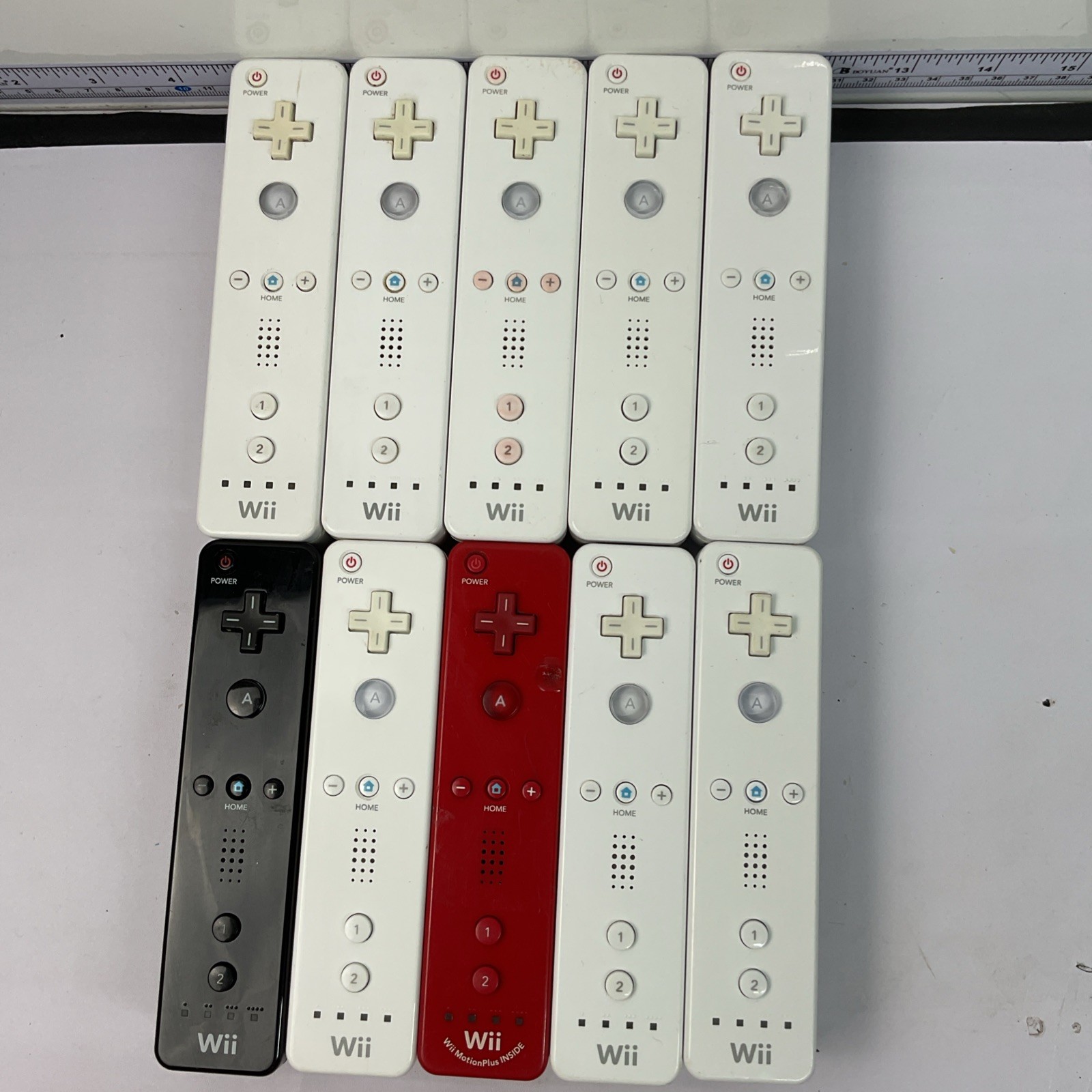 Lot of 10 OEM Nintendo Wii Remote for Parts Repair Broken