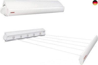 Leifheit Wandtrockner Rollfix 210 Longline, 21m Wäscheleine für 2 W