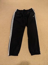 Mens Adidas Clima365 Black Drawstring Zip Hems Tracksuit Bottoms Size XXL