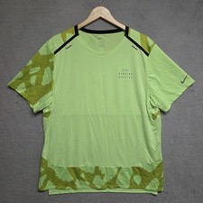Nike Shirt Mens XL Green Division Rise 365 Dri-Fit Hi Vis Running DQ4757-358 Tee