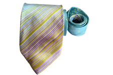 STEVEN LAND MEN'S TIE BLUE/FLORAL WIDTH: 3.7/8" LENGTH: 60" SILK