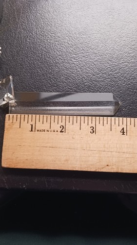 21 Vintage Glass Crystal Cut Icicle Rectangular Prisms Chandelier Parts 3.75" - Picture 6 of 7
