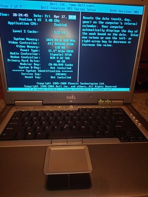 DELL INSPIRON XPS Gen 1 (PPO9L) Vintage Intel PENTIUM 4 HT 3.4Ghz Notebook