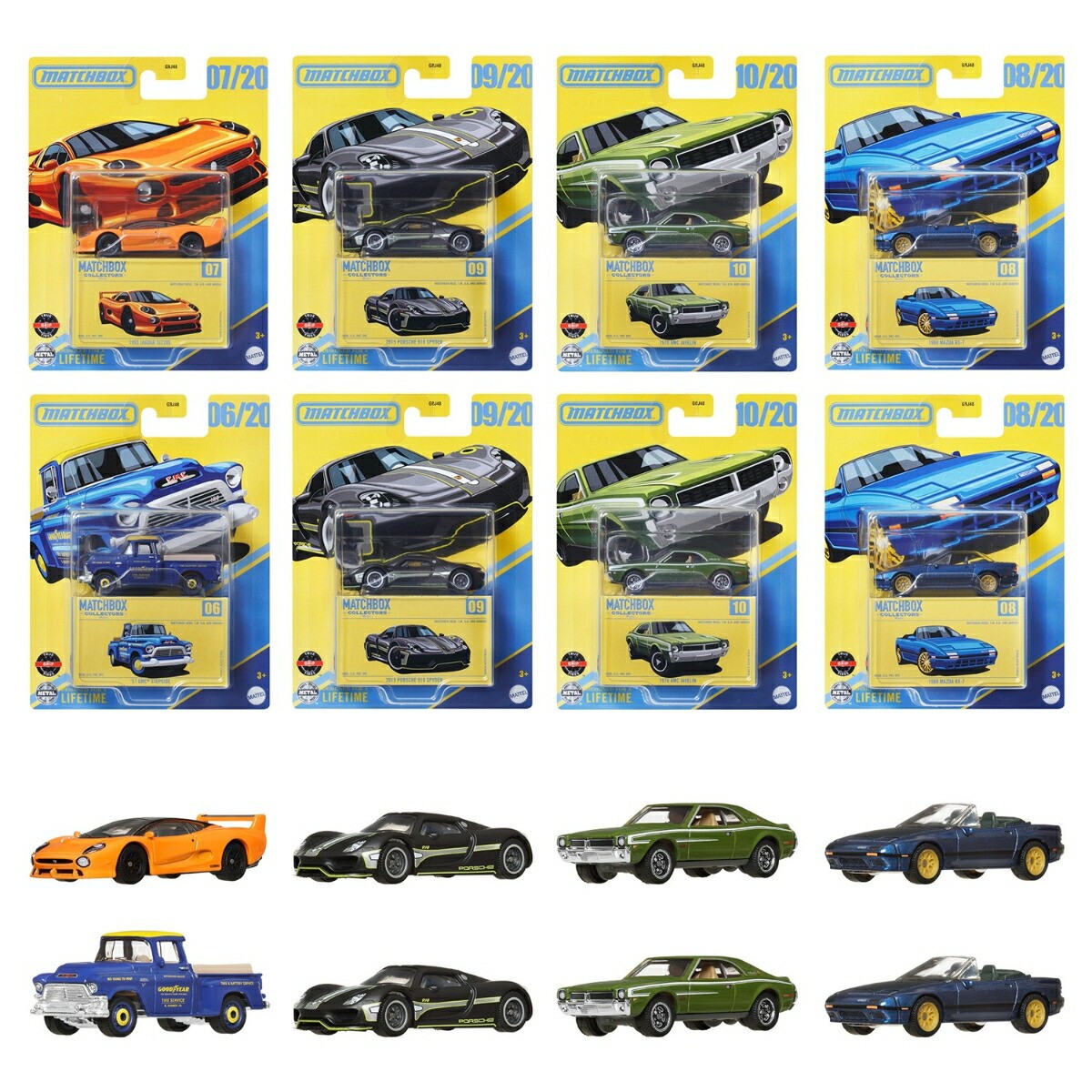 CHETBOXKAAR カーズ ミニカー Matchbox Collector's Assortment Toy Mini Car x8 in box 987B