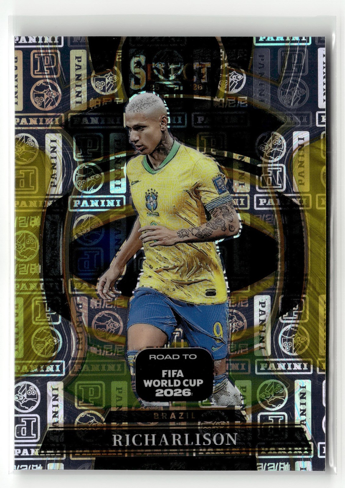 Richarlison 2025-26 Panini Select Road to FIFA World Cup #97 Panini Logo #/61