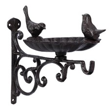 Wall Mount Birds Feeder with Hanging Bracket, Heavy Duty Cast Iron Bird Bath ...