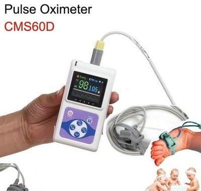 Handheld Pulse Oximeter SPO2 PR Monitor with USB PC Software & 3 Probes
