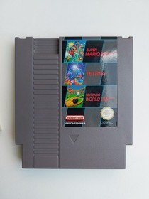 Super Mario Bros Tetris Nintendo World Cup 3 in 1 NES cartucho super PAL B CIB
