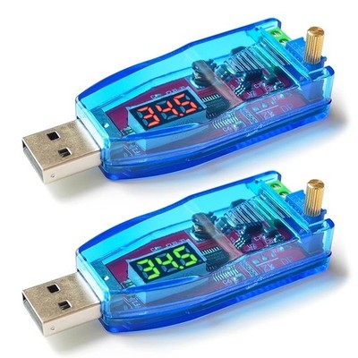USB Step Up Down Power Supply Module 5V to 1-24V Buck Boost Converter Green