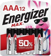 Energizer AAA Batteries, Max Triple A Alkaline, 12 Count