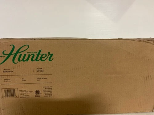 Hunter 59452 Minimus 44" Indoor Ceiling Fan w/ Remote & LED Light - Fresh White - Picture 2 of 4