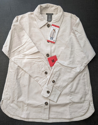 NWT Matty M Corduroy Shirt Jacket Adult Womens Medium Cream