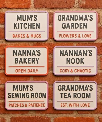 Personalisierte Mum Nanna Grandma Schild – Kitchen Garden Geschenk – 3D Wanddeko - Bild 1 von 3