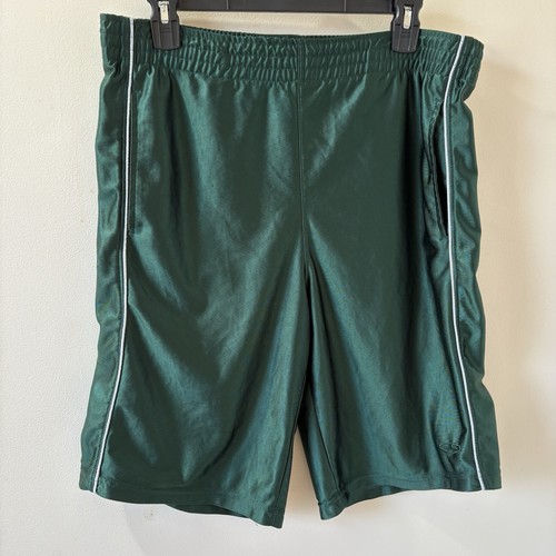 Champion C9 Basketball Shorts Men's S-M 34W Green White Stripe Dazzle Silky Y2K - Picture 2 of 10