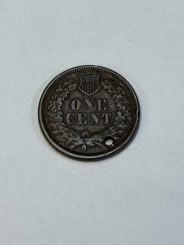 1864 1C Indian Head Cent "No L" Holed - Picture 3 of 3