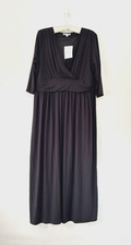 Chapter London Sonia Dress Women Black Jersey 3/4 Sleeve UK 20 BNWT RRP £59.00