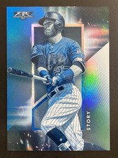 Trevor Story 2019 Topps Fire Baseball En Fuego Blue Chip Colorado Rockies #EF-16