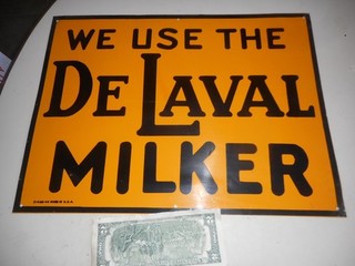 Dated 1946 De Laval Milker Sign !