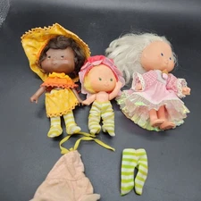 Vintage Strawberry Shortcake Dolls X 3 American Greetings Corp  Hong Kong 1979