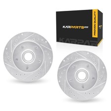 For Chevy S10 Blazer 1991-1994 Brake Rotors Front Silver Drilled And Slotted