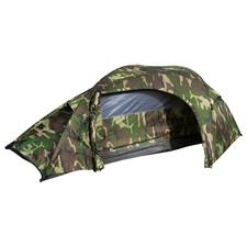 Mil-Tec One Man Tent Recom Camping Solo Hiking Tactical Woodland Camo