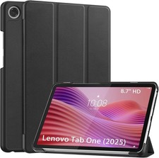 8.7 Inch Tablet Case Slim Black Trifold Stand Cover Hard Shell Auto Sleep Wake F