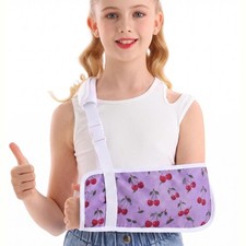 Cute Cherry Kids Arm Sling Shoulder Immobilizer Floral Pediatric Injury Brace