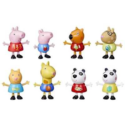 Peppa Pig School Classroom Toy Figures 8-Pack Figures Set Collectible Toy